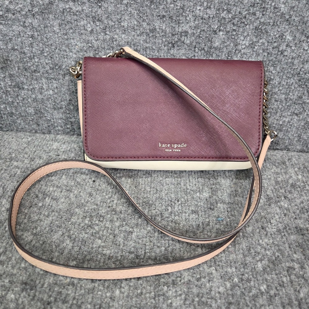 KATE SPADE CAMERON Crossbody Purse/Handbag‎ Burgundy-Wine Adjustable Strap